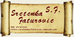 Sretenka Faturović vizit kartica